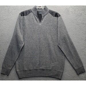 The North Pole by Tex International Sweater Mens 2XL Gray‎ Quarter Zip Pullover